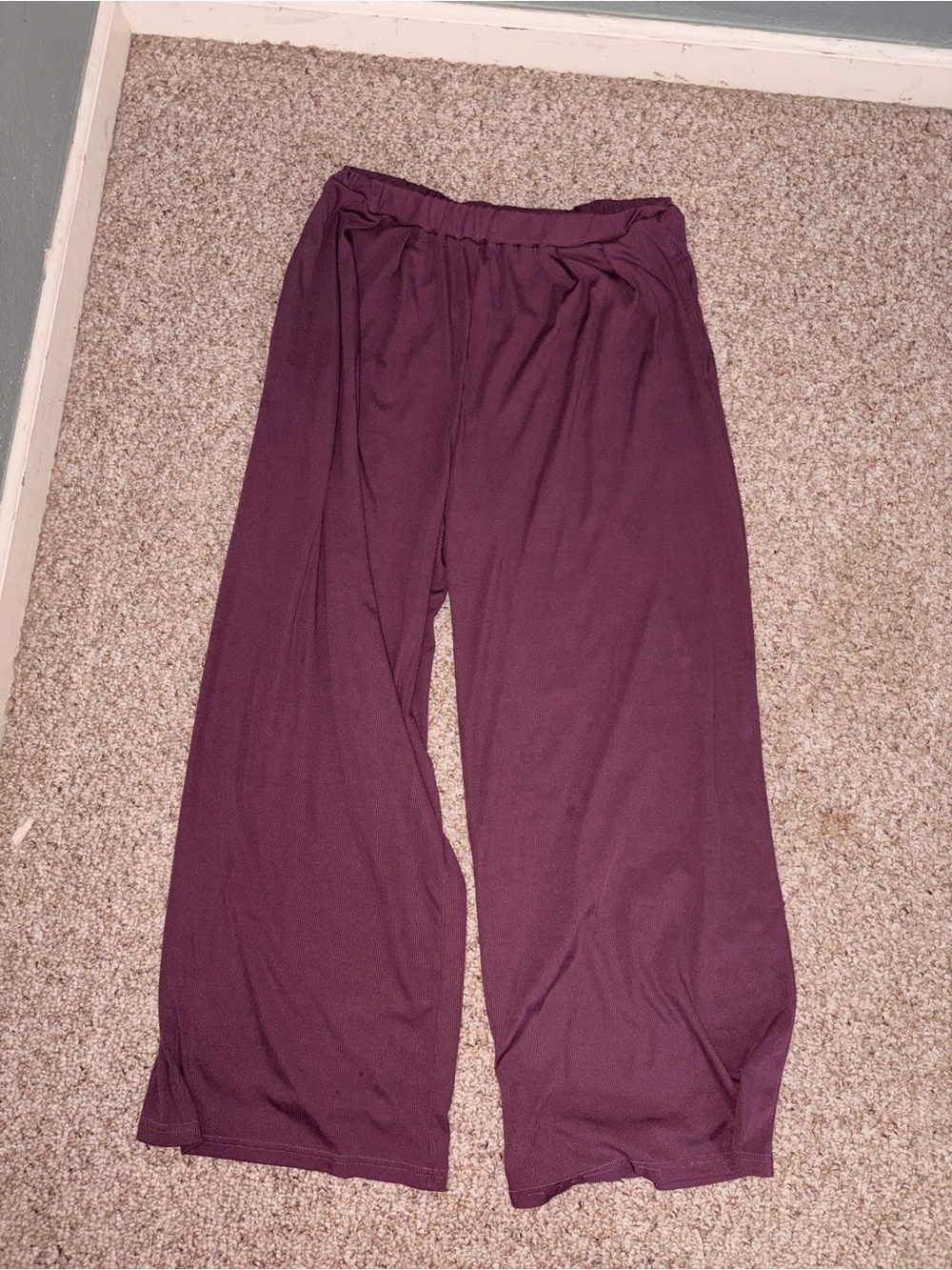 Cider Wide-Leg pants - Plum